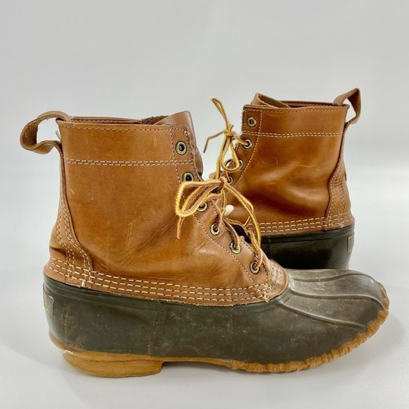 Vintage L.L. Bean Maine‎ Hunting Shoe Duck Boot Brown - Picture 1 of 7